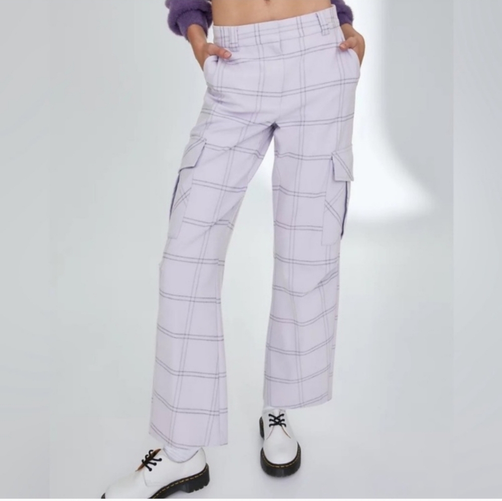 NEW Aritzia Sunday Best Phoenix plaid Cargo Trouser Pants